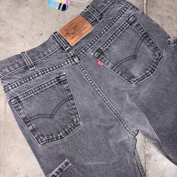 Vintage Levi's 531 Grey Wash Zipper Fly Jeans 30/32 - Picture 10 of 11